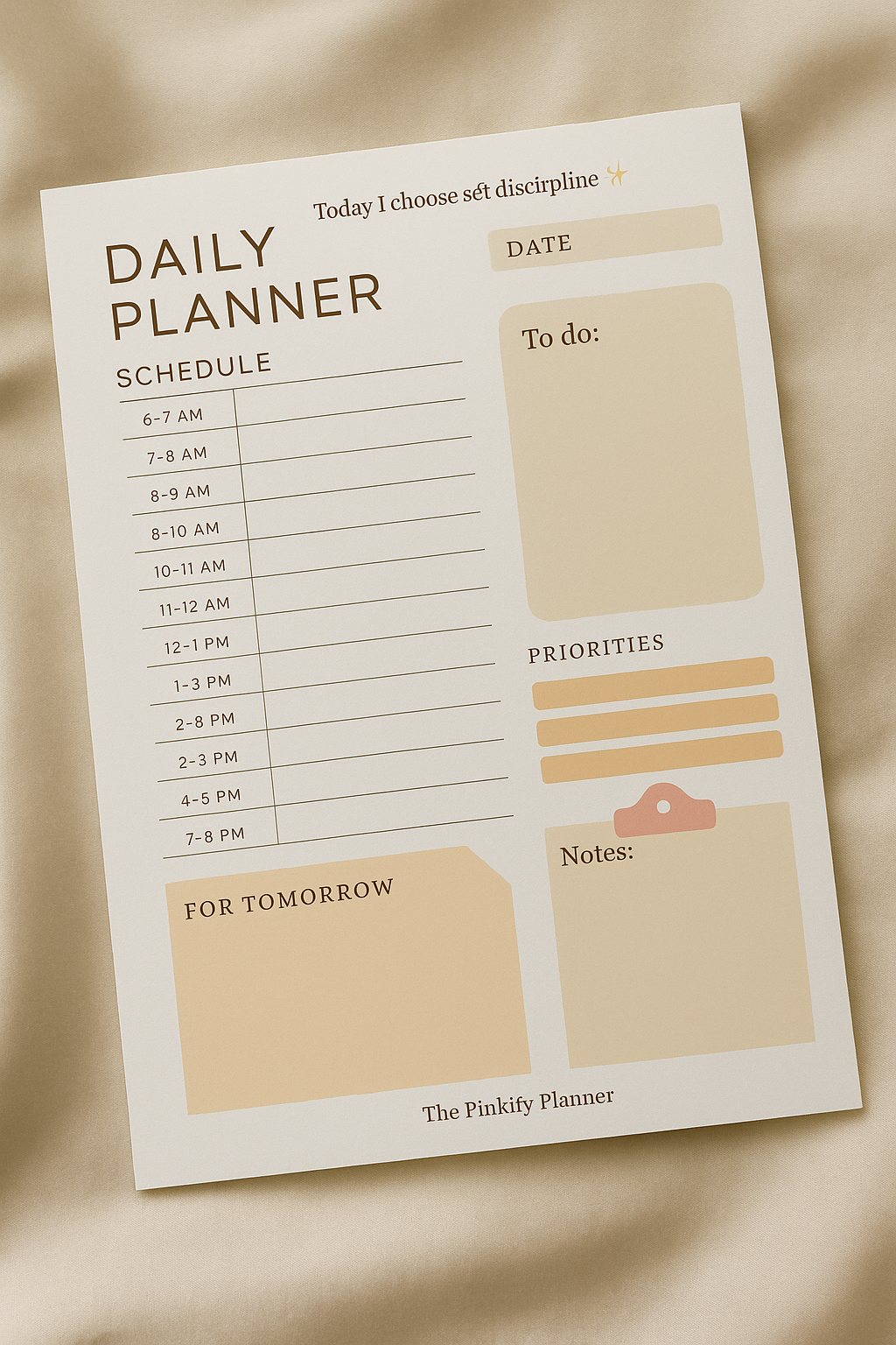 Daily Soft-Discipline Planner | The Pinkify Planner (Digital)