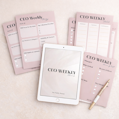 CEO Weekly Planner | Luxury Business Strategy & Schedule Planner (Printable PDF)