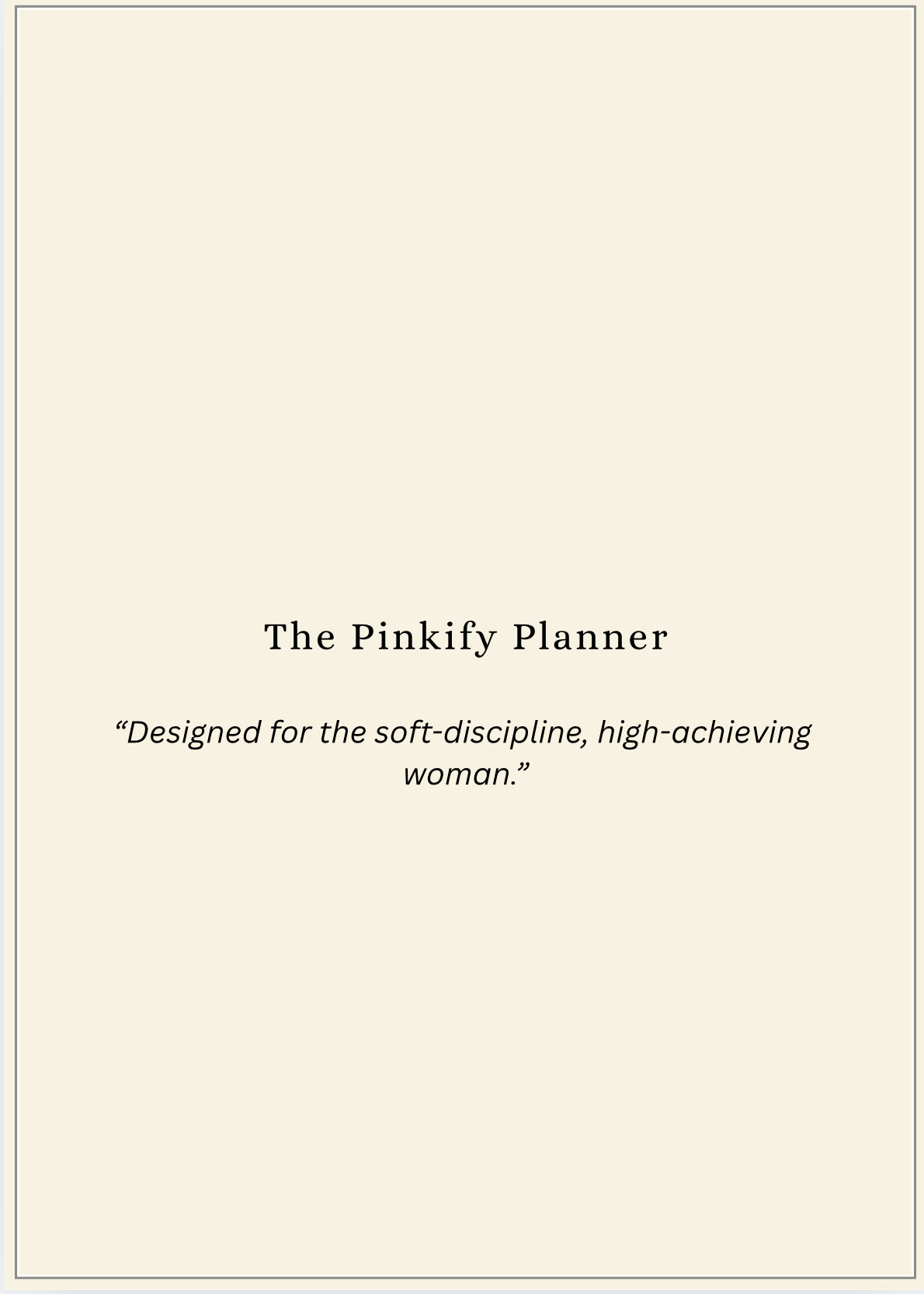 Monthly Soft-Discipline Planner | The Pinkify Planner (Digital)