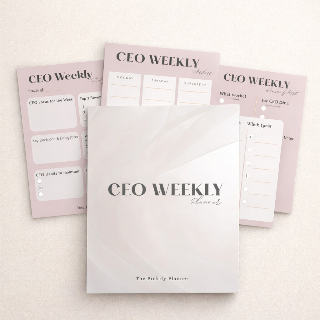CEO Weekly Planner | Luxury Business Strategy & Schedule Planner (Printable PDF)