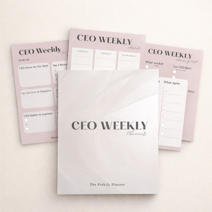 CEO Weekly Planner | Luxury Business Strategy & Schedule Planner (Printable PDF)