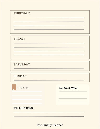 Soft Life Weekly Planner – Digital Download | Feminine Productivity, Schedule & Goal Setting