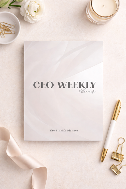 CEO Weekly Planner | Luxury Business Strategy & Schedule Planner (Printable PDF)