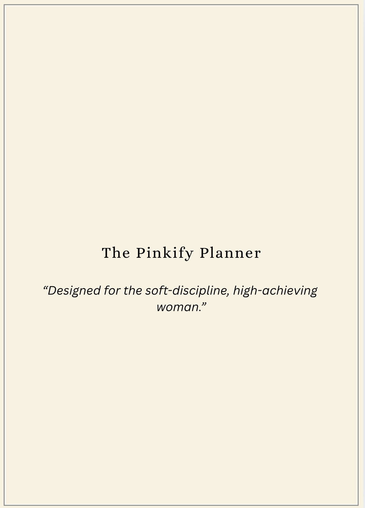 Daily Soft-Discipline Planner | The Pinkify Planner (Digital)